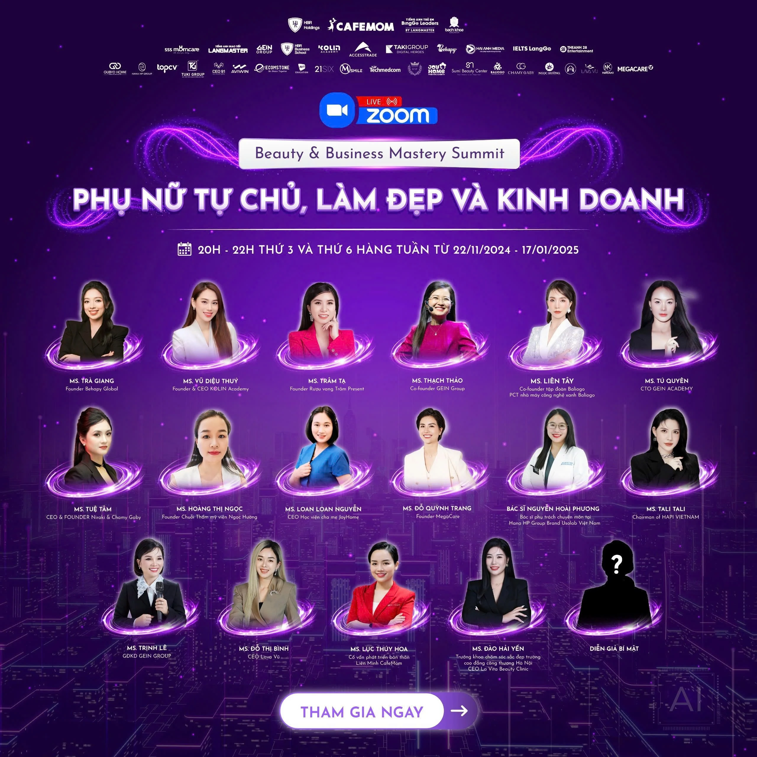 BEAUTY & BUSINESS MASTERY SUMMIT – PHỤ NỮ TỰ CHỦ, LÀM ĐẸP & KINH DOANH