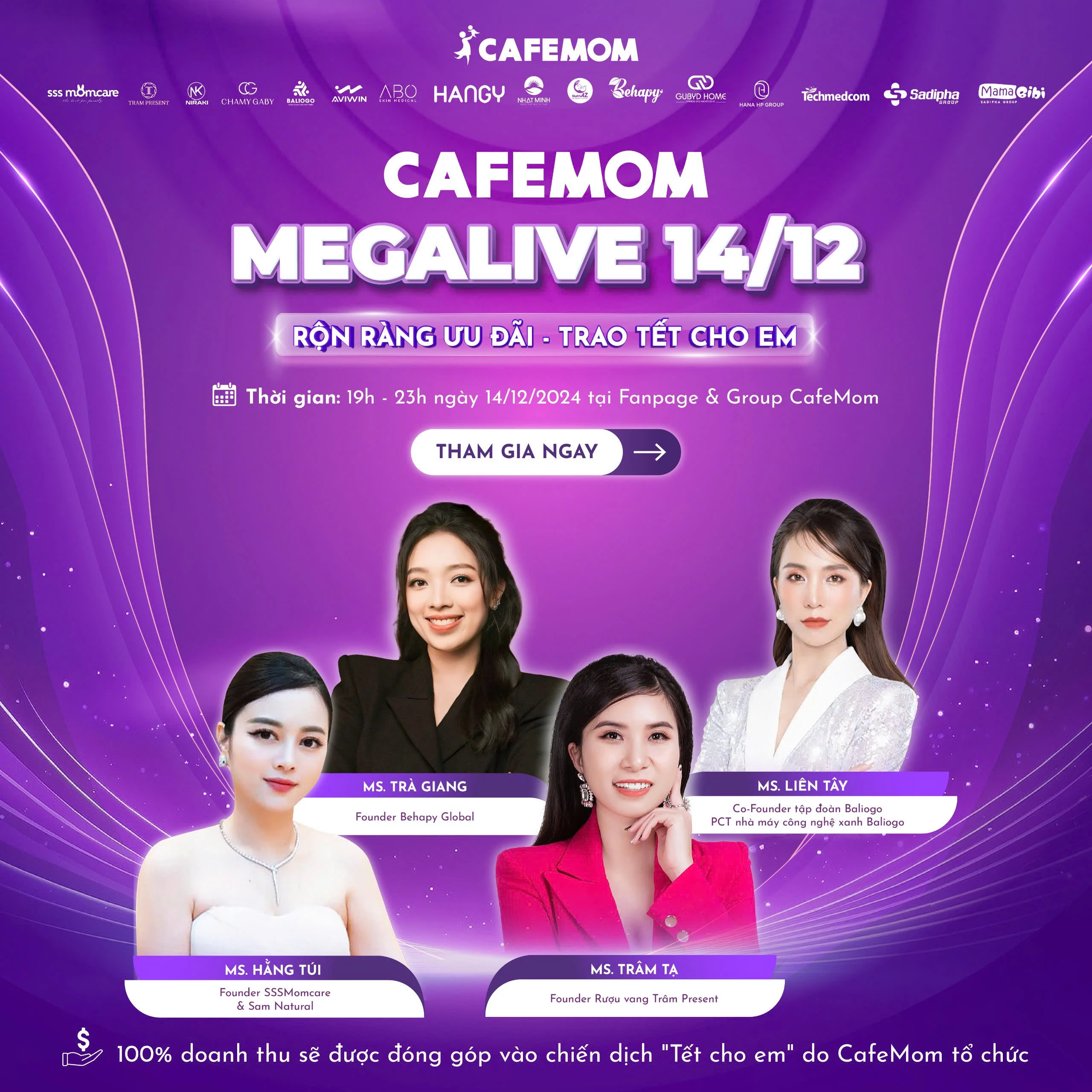 CAFEMOM MEGA LIVE 14/12: RỘN RÀNG ƯU ĐÃI - TRAO TẾT CHO EM