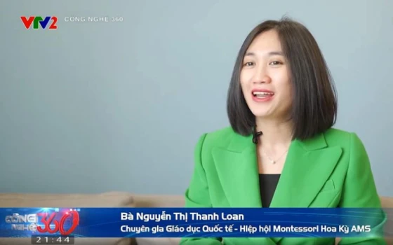 Ms. Loan Nguyễn trong cuộc phỏng vấn với VTV