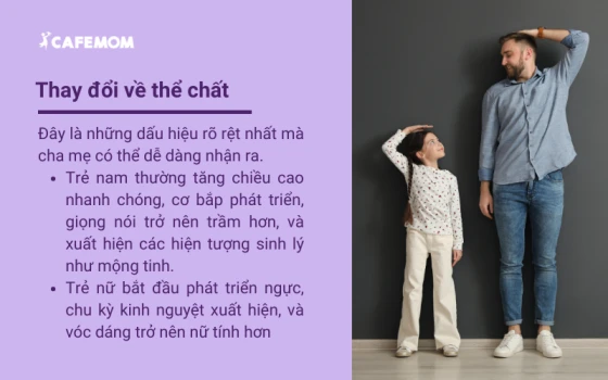 Những thay đổi về mặt thể chất