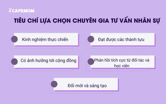 Tiêu chí lựa chọn chuyên gia tư vấn nhân sự