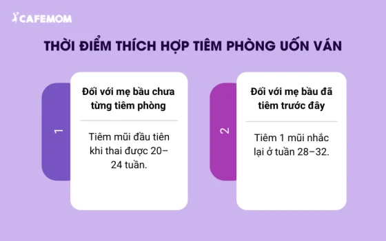 Thời điểm thích hợp tiêm phòng uốn ván cho bà bầu