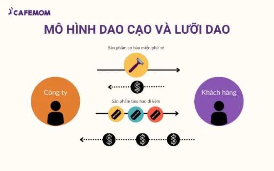 Mô hình dao cạo và lưỡi dao