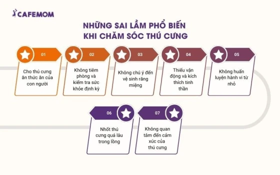 Các sai lầm phổ biến khi chăm sóc thú cưng