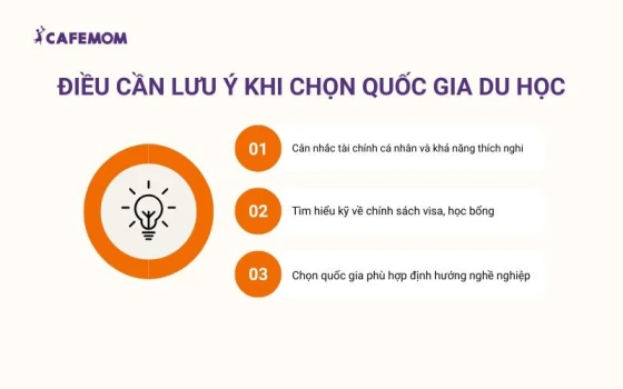 Một số điểm cần lưu ý khi chọn quốc gia du học
