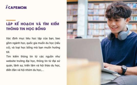 Lập kế hoạch và tìm kiếm thông tin về học bổng