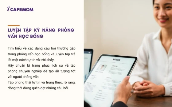 Luyện tập kỹ năng phỏng vấn học bổng