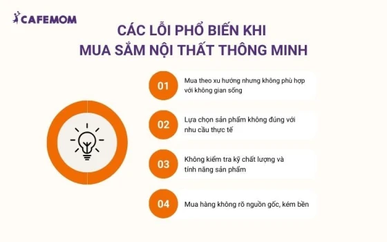 Các lỗi phổ biến khi mua sắm nội thất thông minh