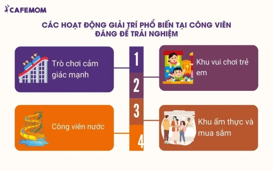 Các hoạt động giải trí phổ biến tại công viên đáng để trải nghiệm