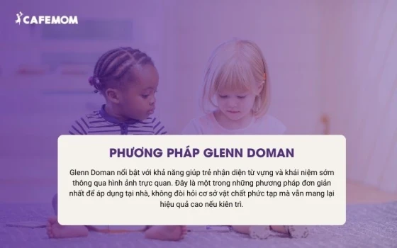 Phương pháp Glenn Doman phát triển với mục tiêu giáo dục sớm cho trẻ vài tháng tuổi