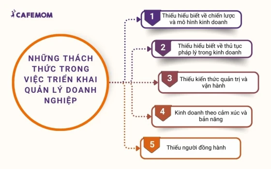 Những thách thức trong việc triển khai quản lý doanh nghiệp