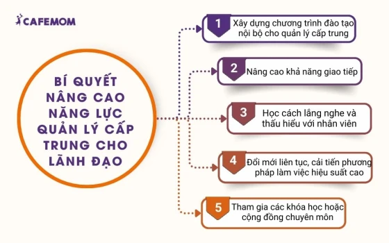 Bí quyết nâng cao năng lực quản lý cấp trung cho lãnh đạo