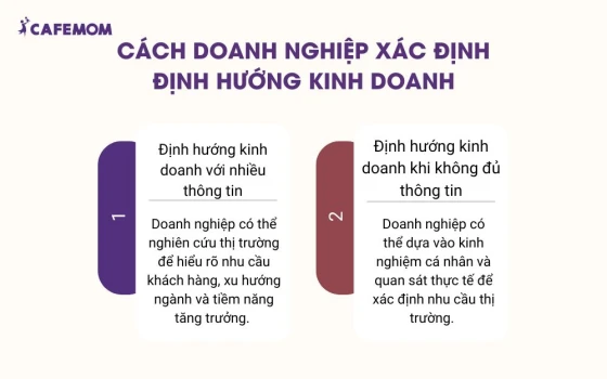 Cách doanh nghiệp xác định định hướng kinh doanh