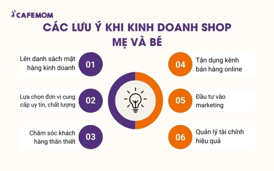 Các lưu ý khi kinh doanh shop mẹ và bé