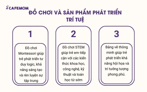 Đồ chơi và sản phẩm phát triển trí tuệ