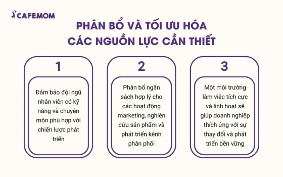 Phân bổ và tối ưu hóa các nguồn lực cần thiết