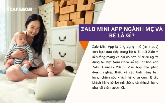 Định nghĩa về Zalo Mini App ngành mẹ và bé