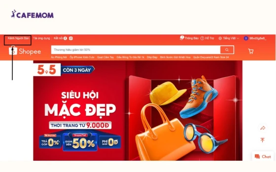 Truy cập vào kênh người bán