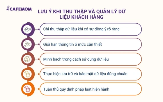 Lưu ý khi thu thập và quản lý dữ liệu khách hàng