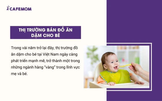 Thị trường bán đồ ăn dặm cho bé