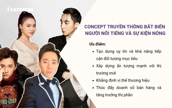 Concept truyền thông bất biến - Người nổi tiếng và sự kiện nóng