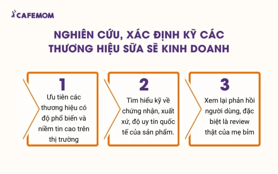 Nghiên cứu, xác định kỹ các thương hiệu sữa sẽ kinh doanh
