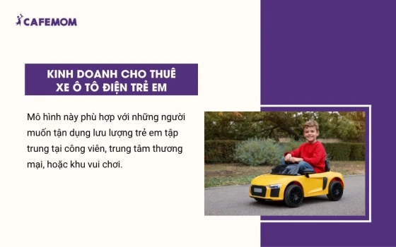Kinh doanh cho thuê xe điện trẻ em