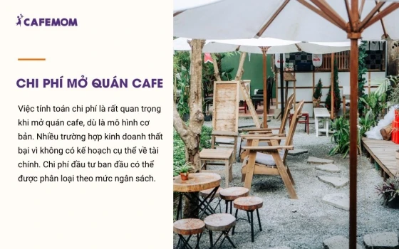 Chi phí mở quán cafe